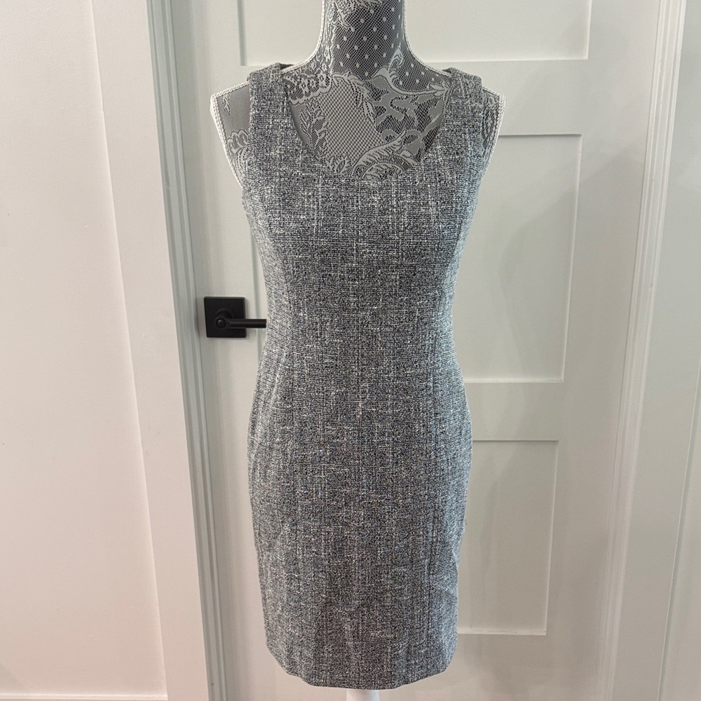 Ann Taylor Textured Gray Mini Dress